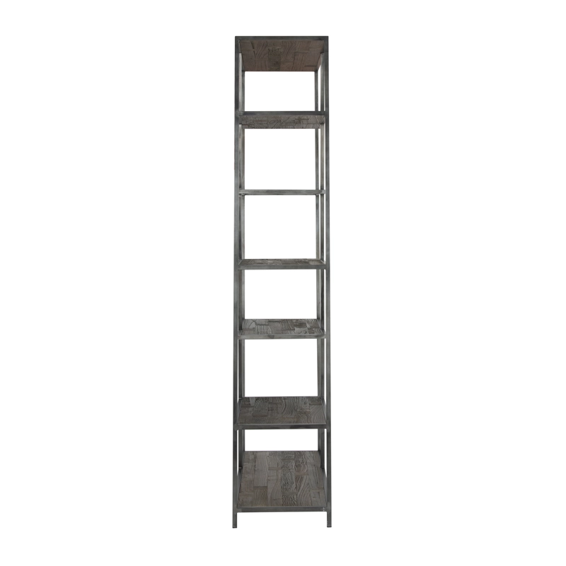 VITRINA STATU DE ACERO Y MADERA DE OLMO - 6