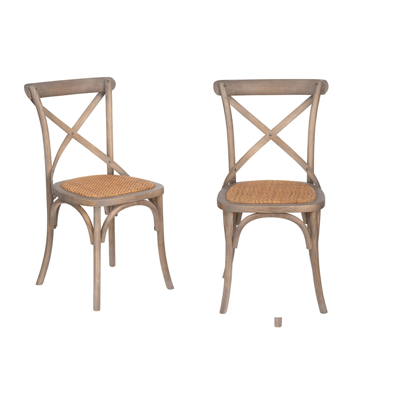 PACK X 2 SILLA CROSSBACK GRIS OSCURA - 1