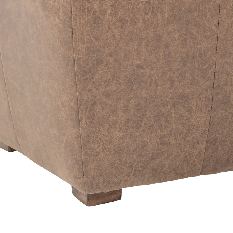 PISO MEYA MUEBLES NANTOU ECO CUERO CAFE CUADRADO - 5