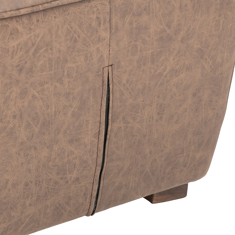 PISO MEYA MUEBLES NANTOU ECO CUERO CAFE CUADRADO - 6