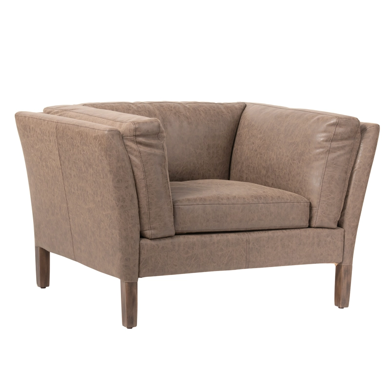 SITIAL MEYA MUEBLES MEI MADERA ECO CUERO CAFE - 1
