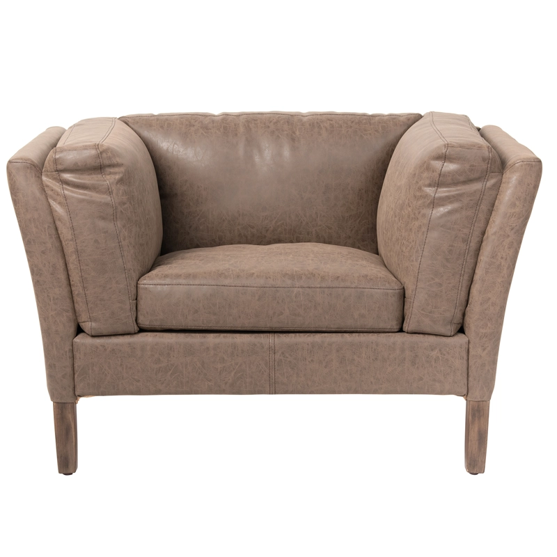 SITIAL MEYA MUEBLES MEI MADERA ECO CUERO CAFE - 3
