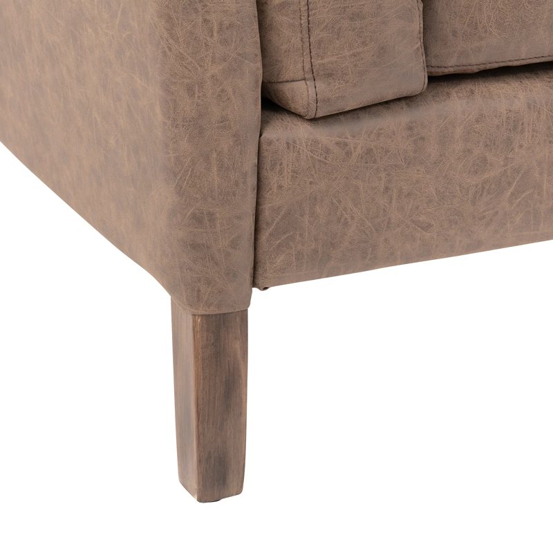 SITIAL MEYA MUEBLES MEI MADERA ECO CUERO CAFE - 5