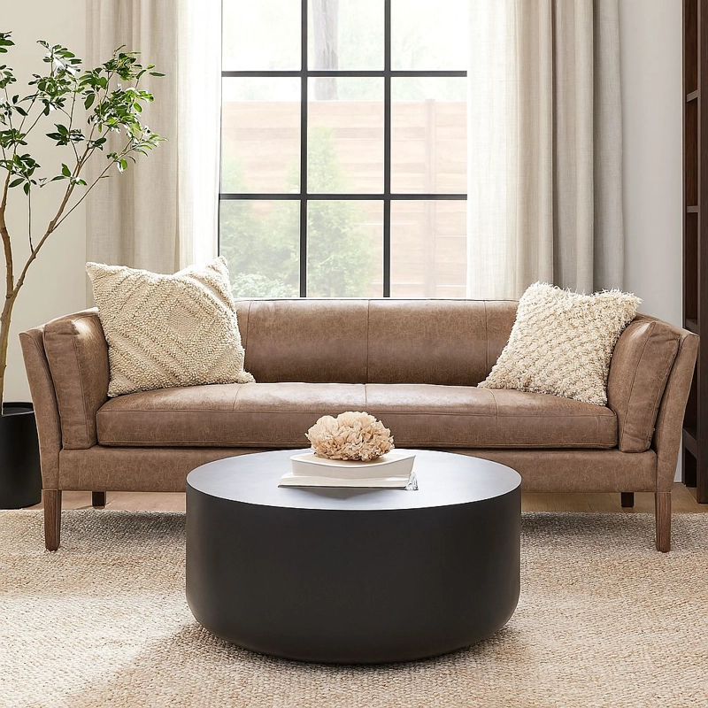 SOFÁ MEYA MUEBLES 3 CUERPOS ECO CUERO CAFÉ - 2