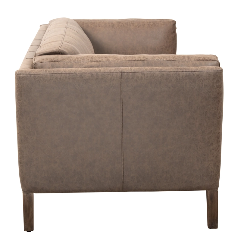 SOFÁ MEYA MUEBLES 3 CUERPOS ECO CUERO CAFÉ - 6