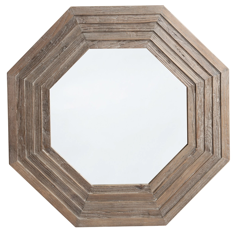ESPEJO MEYA MUEBLES SAMARKA OCTOGONAL PARED MADERA - 1