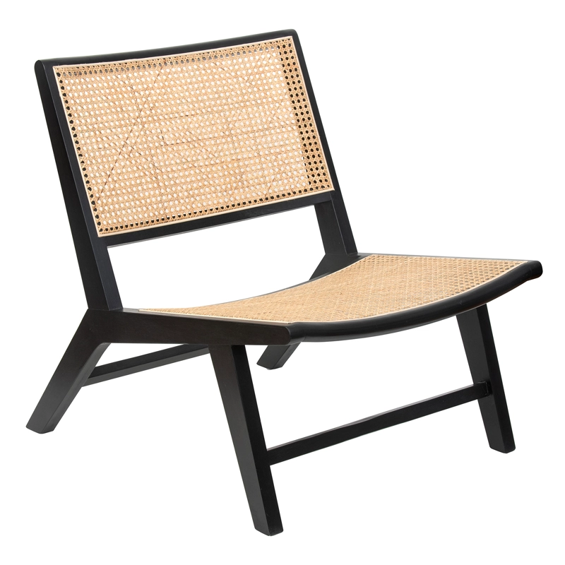 SITIAL MEYA MUEBLES FUTRA MADERA HAYA Y RATÁN NEGRO - 1