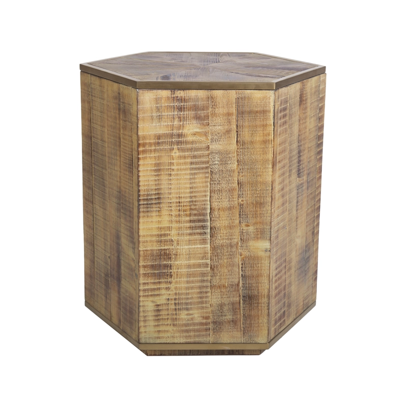MESA LATERAL MEYA MUEBLES SIPING GEOMÉTRICA MADERA - 3