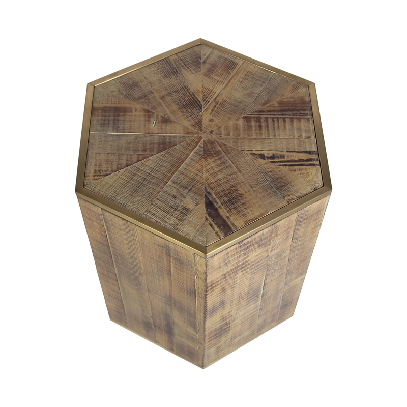 MESA LATERAL MEYA MUEBLES SIPING GEOMÉTRICA MADERA - 5