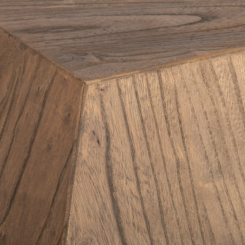 MESA LATERAL MEYA MUEBLES GEO GEOMÉTRICA MADERA OLMO - 5