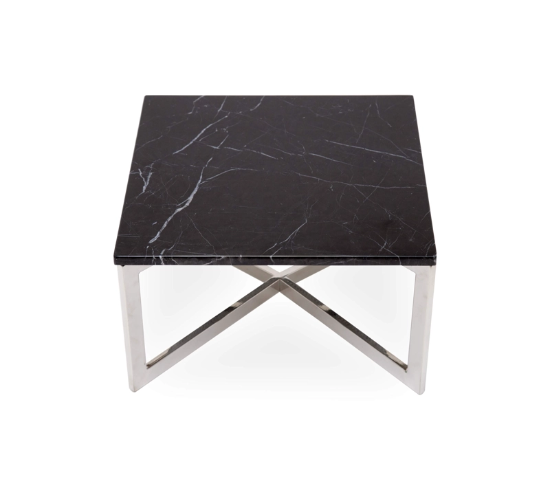 MESA LATERAL MEYA MUEBLES MARMOL YANTAI ACERO - 3