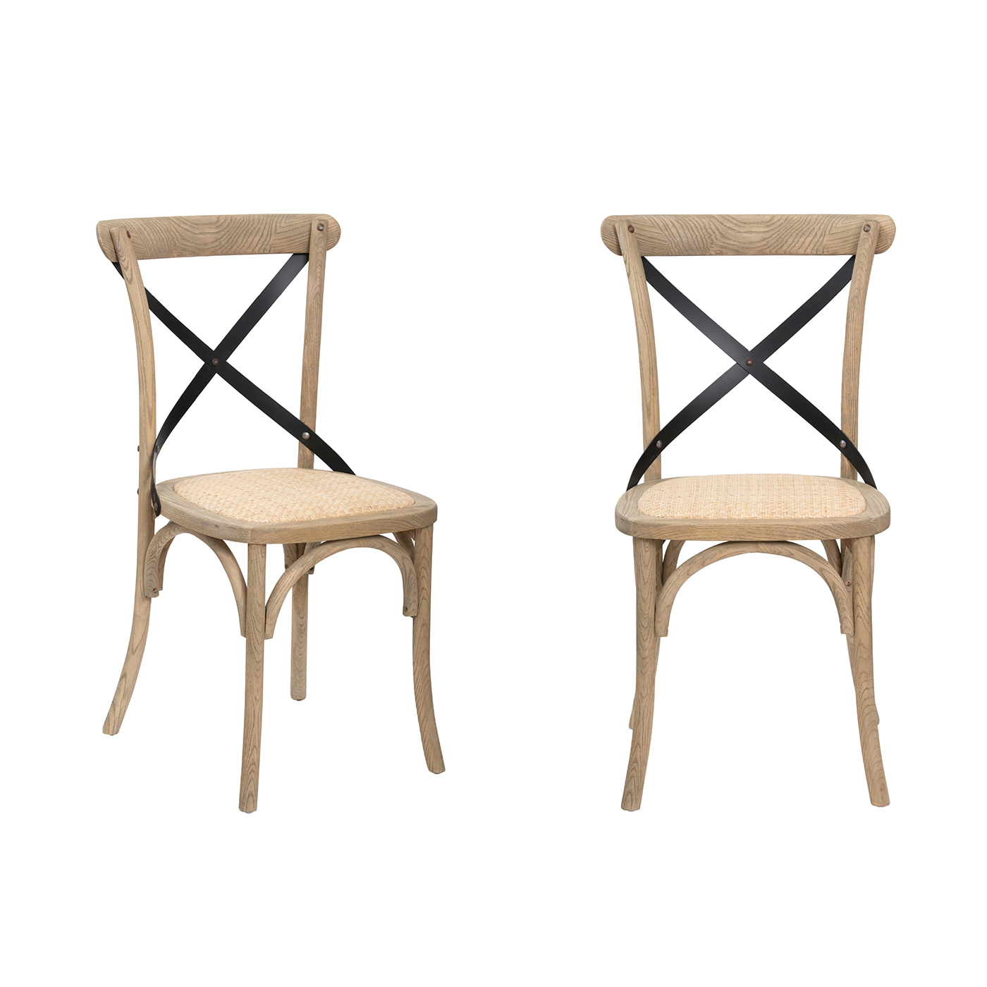 PACK X 2 SILLA CROSSBACK RESPALDO METALICO - 1