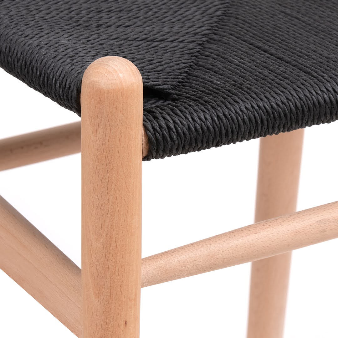 PACK X 2 UNIDADES SILLA COMEDOR WISHBONE NEGRA - 8