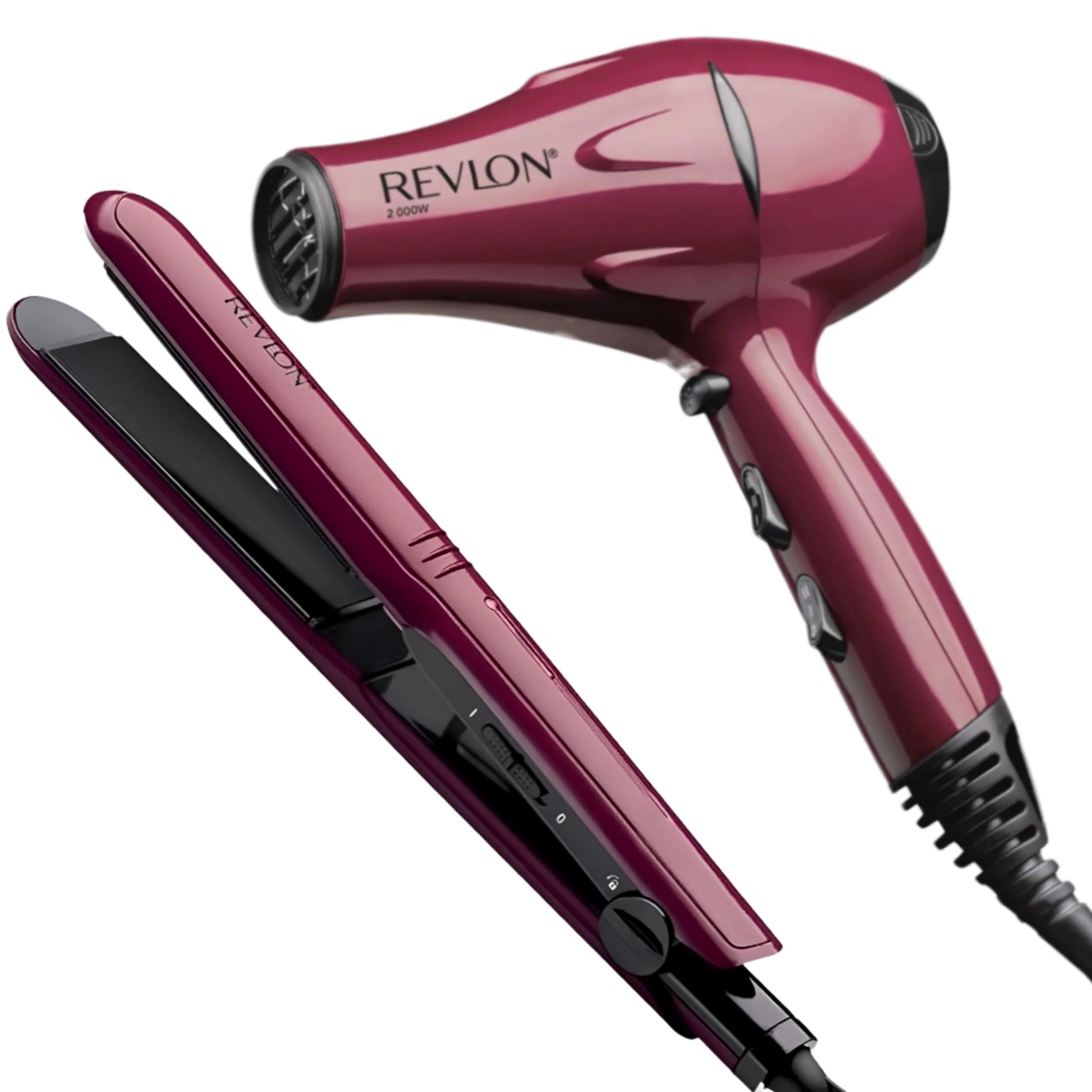 KIT SECADOR + ALISADOR DE PELO REVLON PREMIUM PACK CERAMIC - 4
