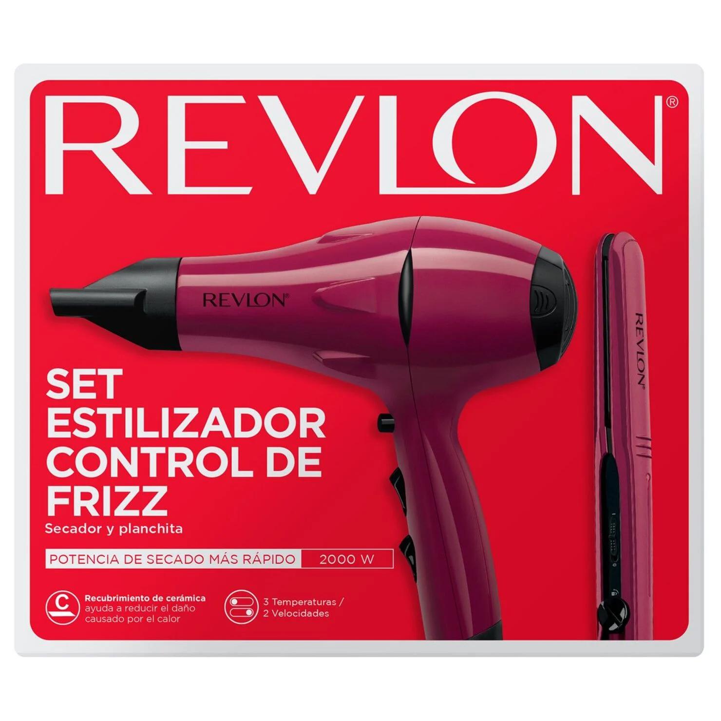 KIT SECADOR + ALISADOR DE PELO REVLON PREMIUM PACK CERAMIC - 8