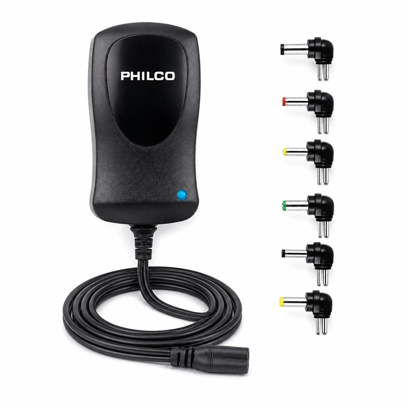 ELIMINADOR DE PILAS PHILCO 1.2 AMPERES + 6 CONECTORES UNIVERSALES - 2