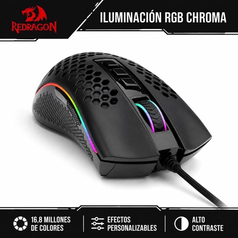 MOUSE REDRAGON GAMER GAMER STORM ELITE GAMING 16.000 DPI M988 - 6