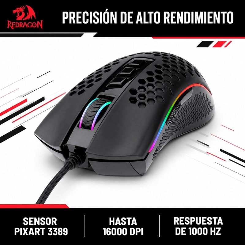MOUSE REDRAGON GAMER GAMER STORM ELITE GAMING 16.000 DPI M988 - 7