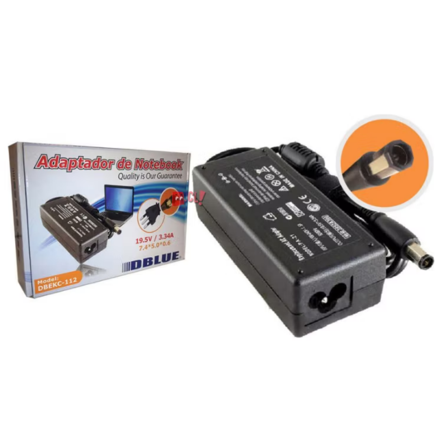 CARGADOR NOTEBOOK PARA EQUIPOS DELL 19.5V / 3.34A OCTAGONAL - 9