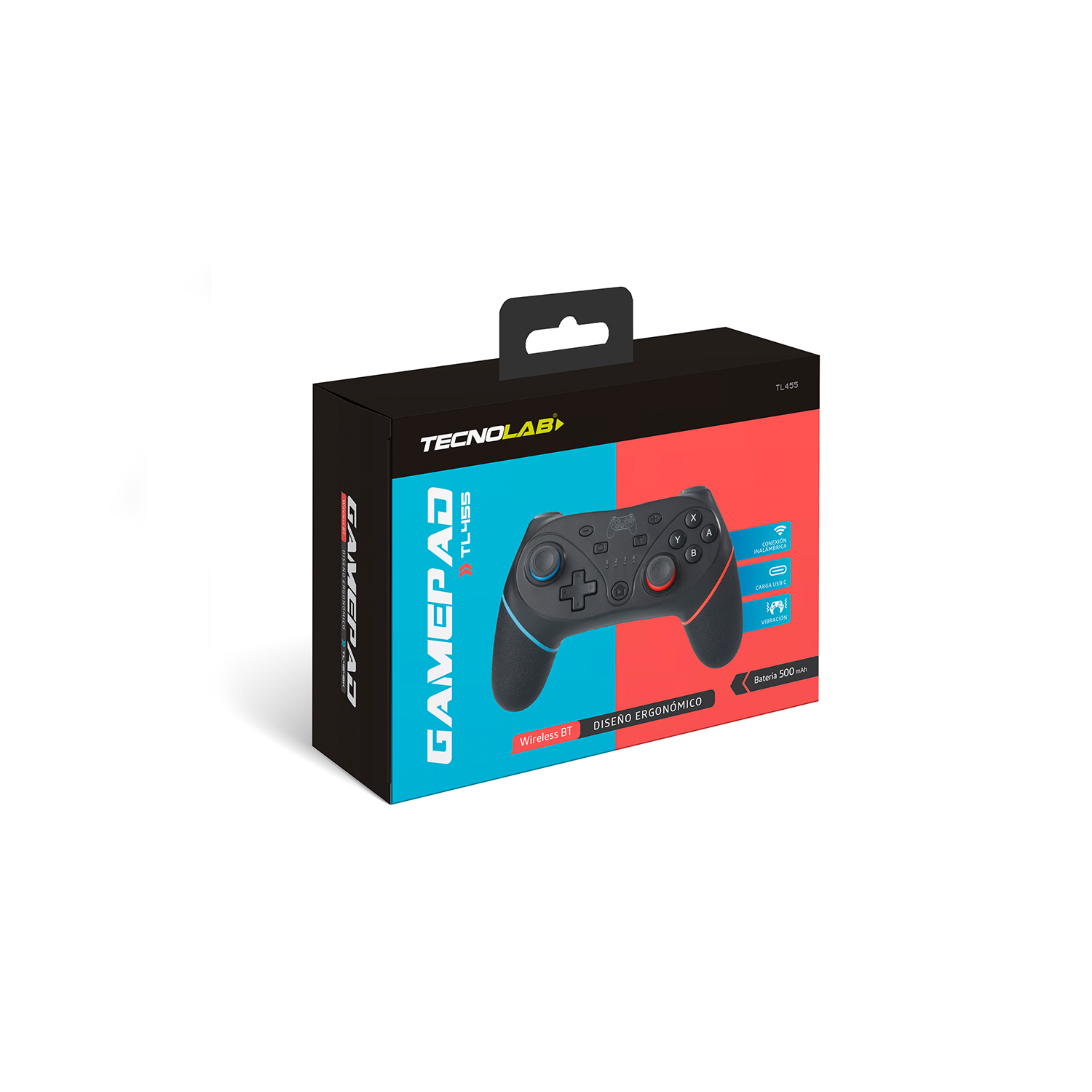 GAMEPAD UNIVERSAL L455 TECNOLAB INALÁMBRICO MULTIPLATAFORMAS BT PC/CEL/N.SWITCH - 6