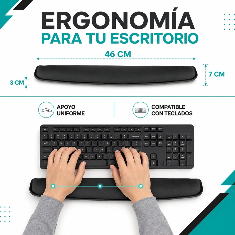 APOYA MUÑECA ULTRA S TECLADO ERGONÓMICO WRIST REST 00250 29UPM-00250 - 6