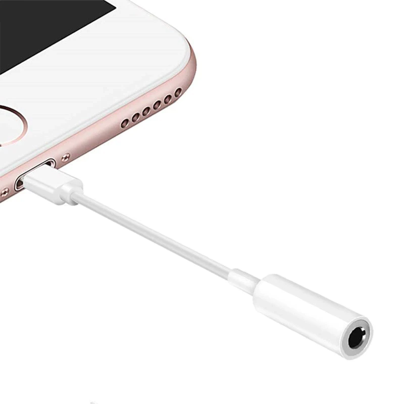 ADAPTADOR DE AUDIFONOS PARA IPHONE LIGHTNING A JACK 3.5MM - 5