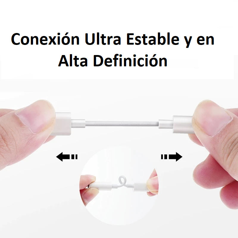 ADAPTADOR DE AUDIFONOS PARA IPHONE LIGHTNING A JACK 3.5MM - 9