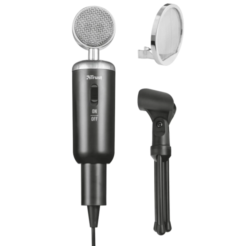 MICROFONO TRUST MADELL DE ESCRITORIO JACK 3.5MM CON FILTRO POP - 6