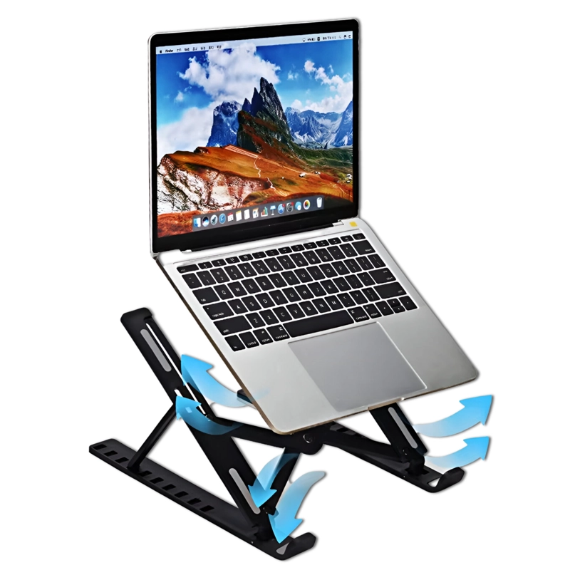 SOPORTE TECMASTER NOTEBOOKS Y MACBOOKS RETRÁCTIL ALUMINIO - 2