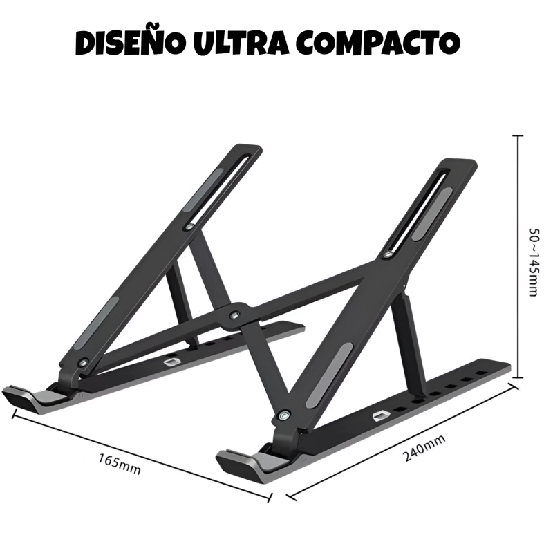 SOPORTE TECMASTER NOTEBOOKS Y MACBOOKS RETRÁCTIL ALUMINIO - 4