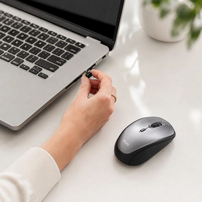 MOUSE INALÁMBRICO TRUST SILENCIOSO YVI ECO FRIENDLY BK 24549 - 6