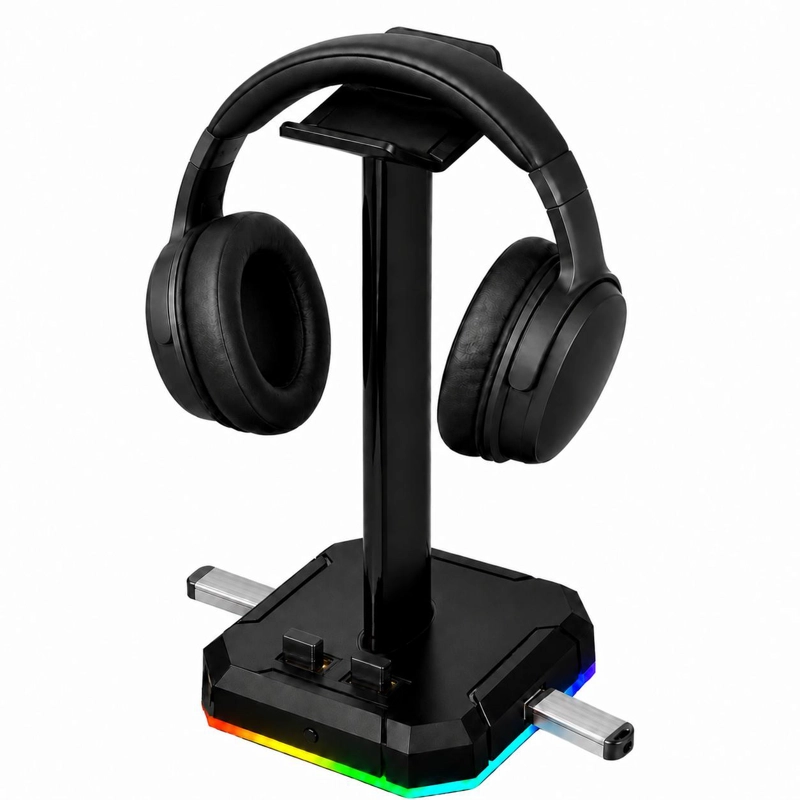 SOPORTE PARA AUDIFONOS REDRAGON SCEPTER CON HUB USB FULL RGB