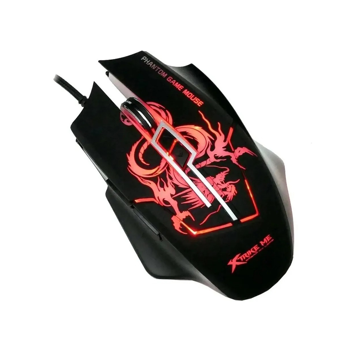 MOUSE XTRIKE ME KIT PAD + GAMER CON ILUMINACIÓN LED RGB GMP-501 - 2