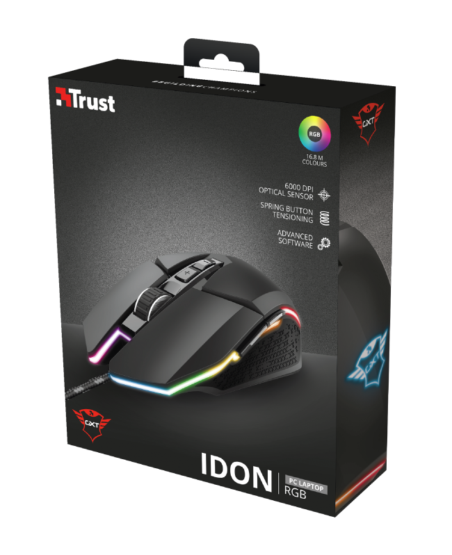 MOUSE TRUST GAMER AMBIDIESTRO IDON GXT 950 FULL RGB 6000 DPI 23645 - 6