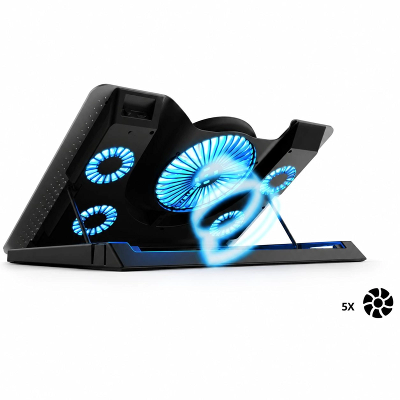 VENTILADOR PARA NOTEBOOK PROFESIONAL 5FAN TRUST QUNO GXT1125 - 5