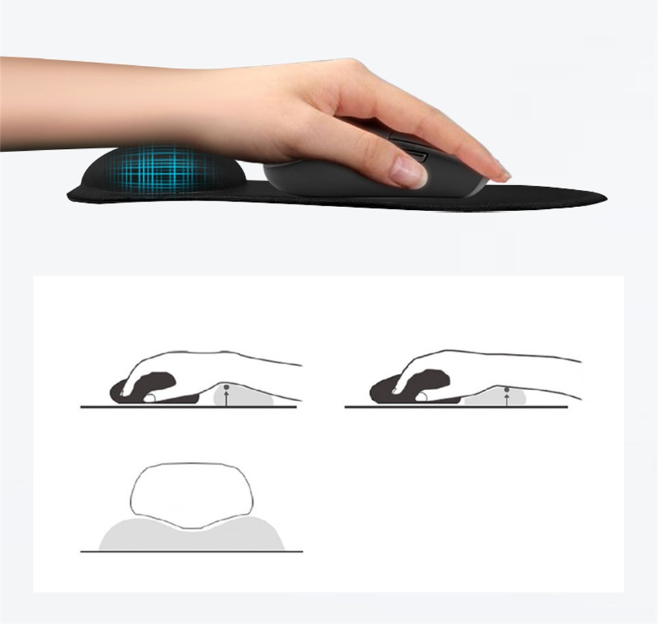 MOUSE PAD TECMASTER ERGONÓMICO CON APOYA MUÑECAS GEL CON MEMORY FOAM GEL05 - 7