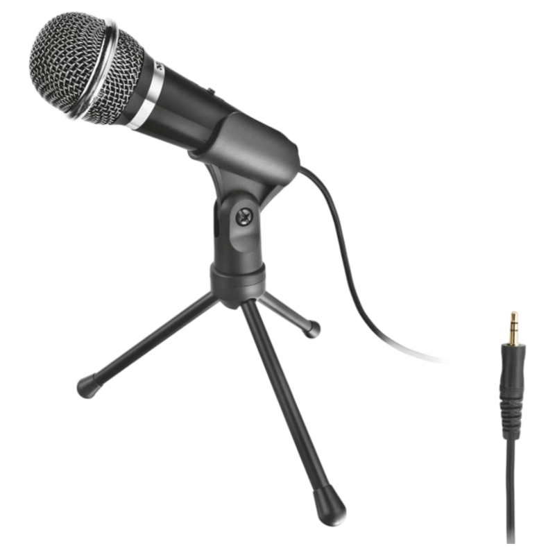 MICROFONO TRUST 21671 STARZZ CON TRIPODE Y CONECTOR JACK 3.5MM - 4