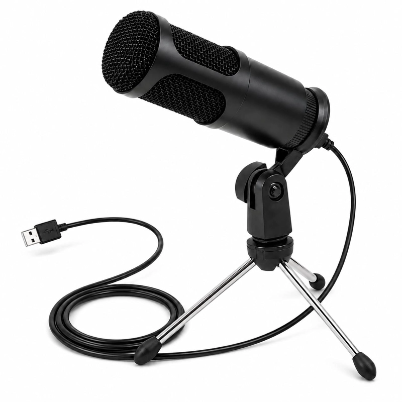 MICRÓFONO PHILCO 31623 STREAMING USB CONDENSADOR DE ESTUDIO C/ TRÍPODE - 1