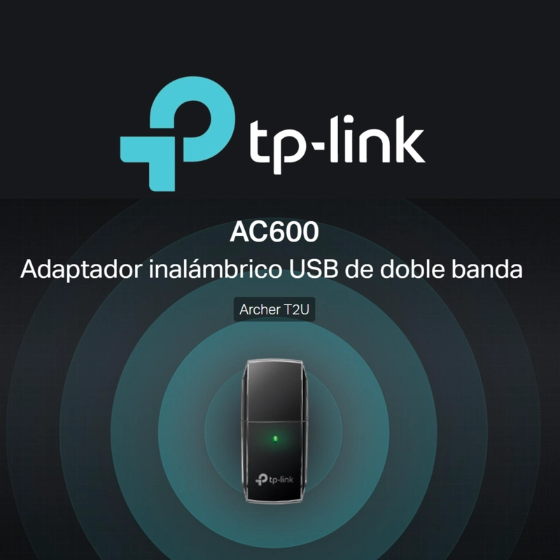 ADAPTADOR WIFI USB TP-LINK DOBLE BANDA FULL SPEED 600 MBPS ARCHER T2U - 7