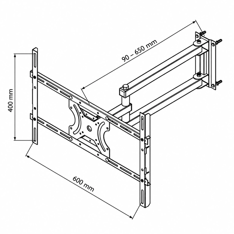 SOPORTE DE TV CON BRAZO DE 65CM PARA 70' MAX ACERO REFORZADO - 6