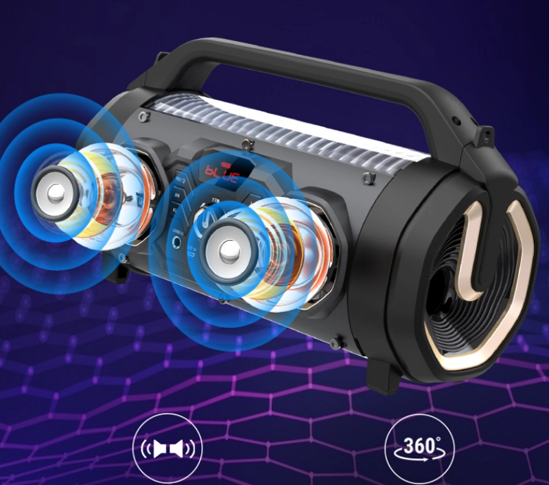 PARLANTE BLUETOOTH IRT I005GSPS503 BAZUCA FM LED CON MICRÓFONO 30 RMS - 7
