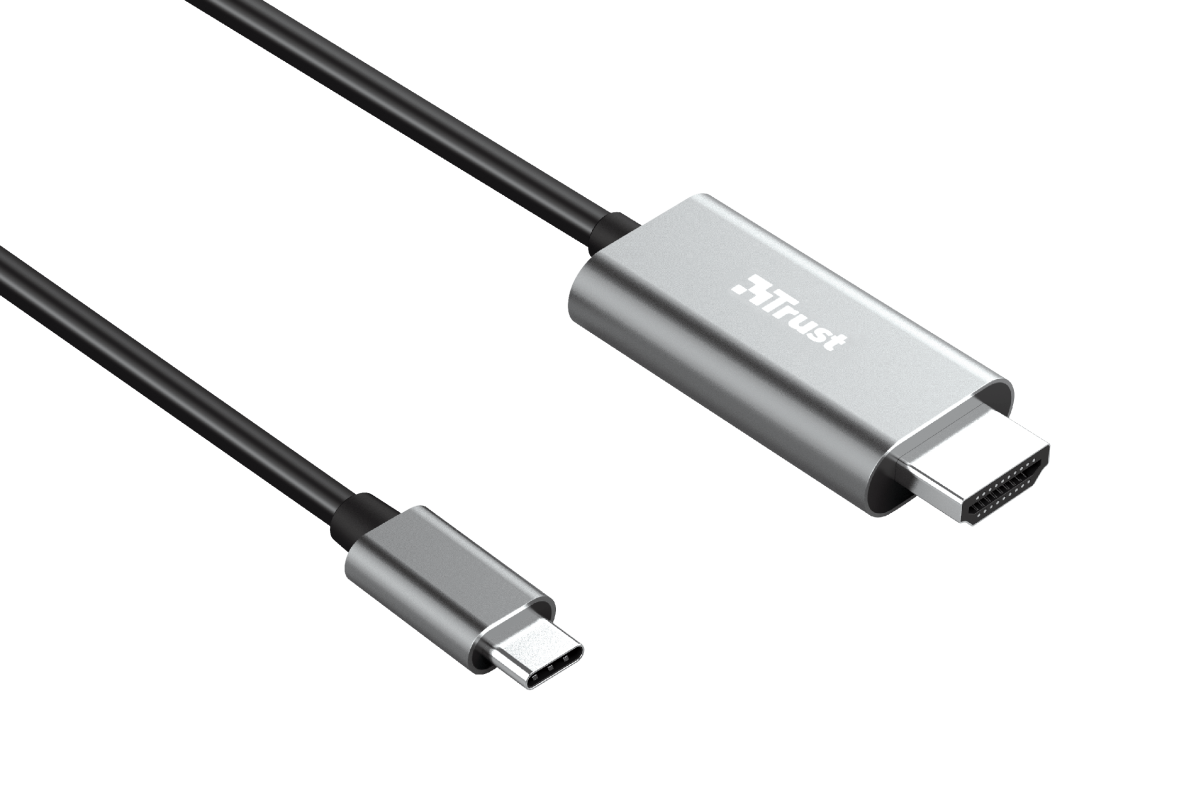 TRUST CABLE HDMI A USB C TRUST CALYX 4K PROFESIONAL 1.8M HZ