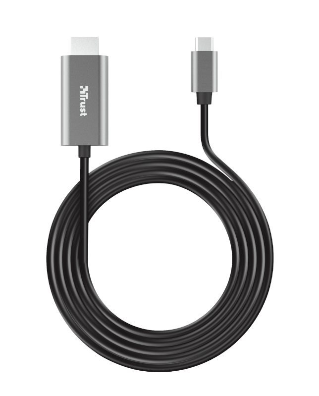 CABLE HDMI A USB C TRUST CALYX 4K PROFESIONAL 1.8M HZ - 3