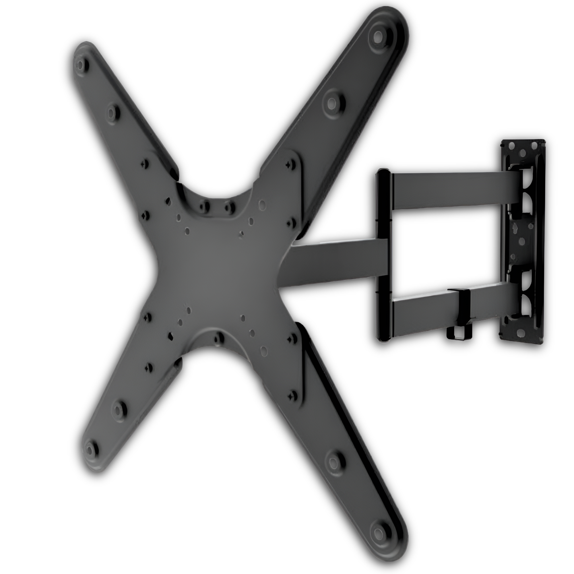 Meliconi SPACE SYSTEM THE SHAPE, Supporto TV Parete A Bandiera, Staffa Per TV Di Design Da 55" A 82", Rotazione 90°, Attacco VESA 200 300 400 600, Portata 70 Kg, Made In Italy, Nero