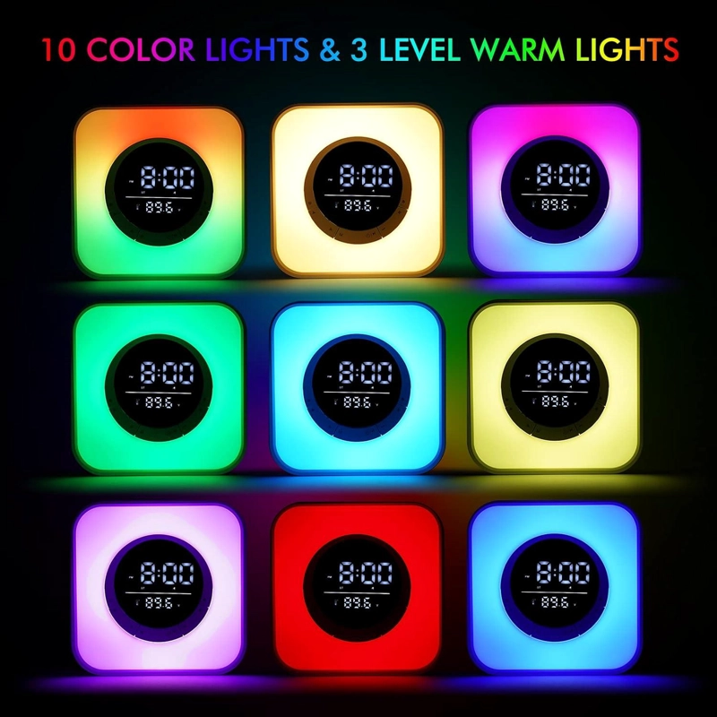 PARLANTE BLUETOOTH GTC SPG-134 RGB DESPERTADOR RELOJ TEMPERATURA - 8