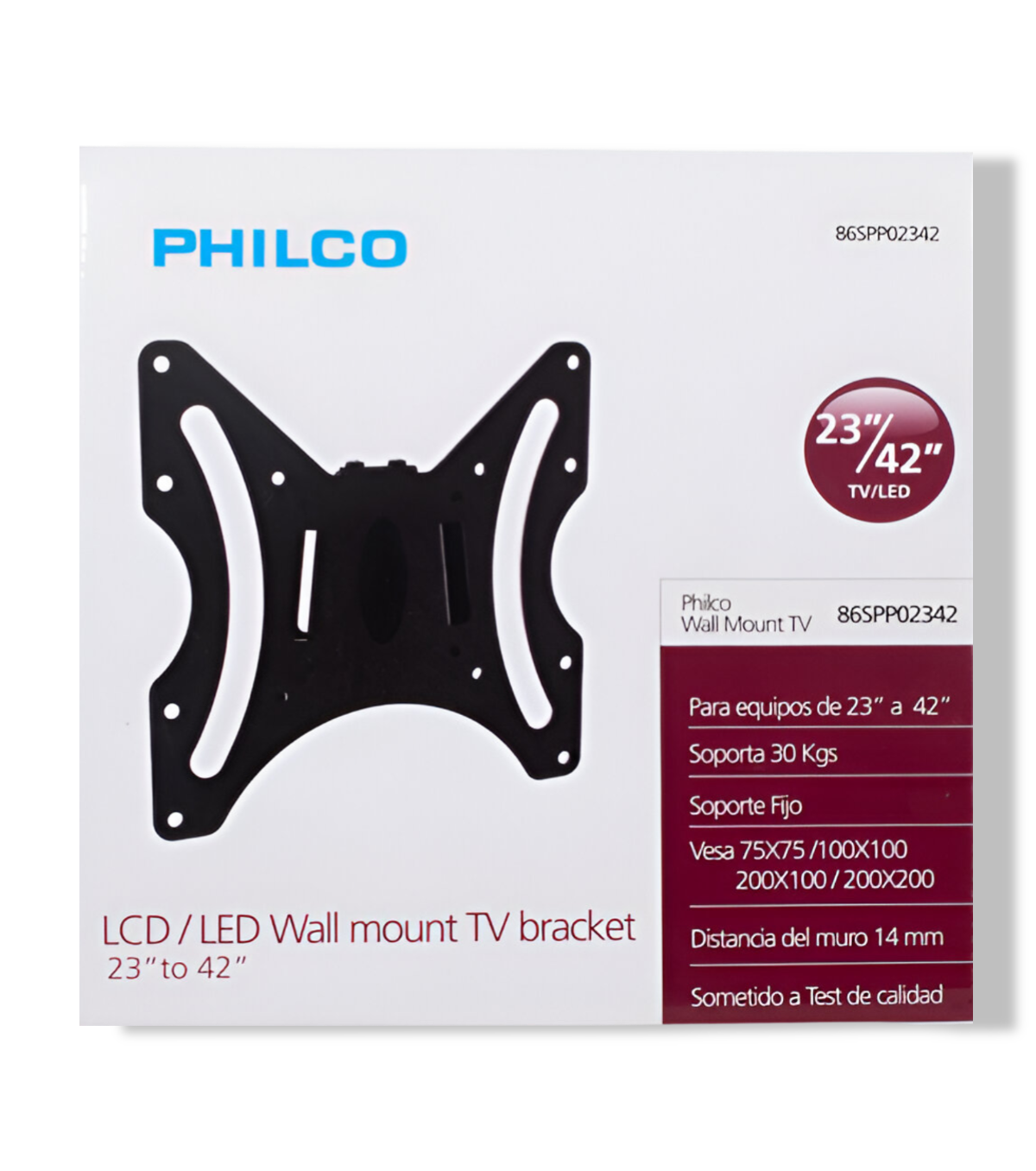 SOPORTE TV PHILCO FIJO 23"A 42"REFORZADO 30 KG MAX 86SPP02342 - 7