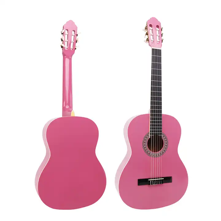 GUITARRA CLASICA SEVILLANA ROSADA 39” CON ALMA Y FUNDA 8451 - 2