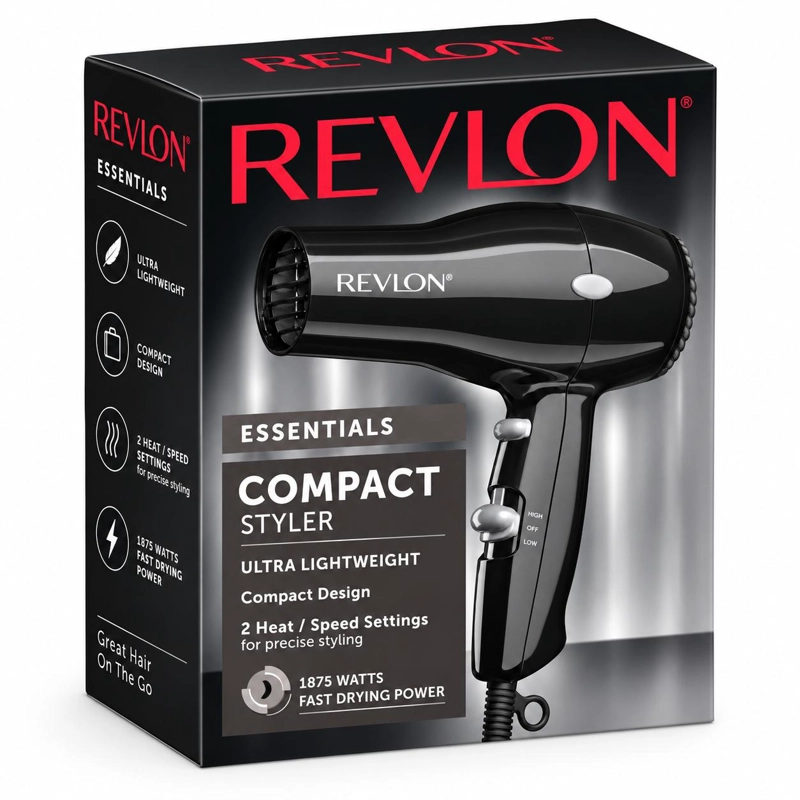 SECADOR DE CABELLO REVLON DR5260N 1885 W VIAJES DR5260 NEGRO IONIZADO - 2