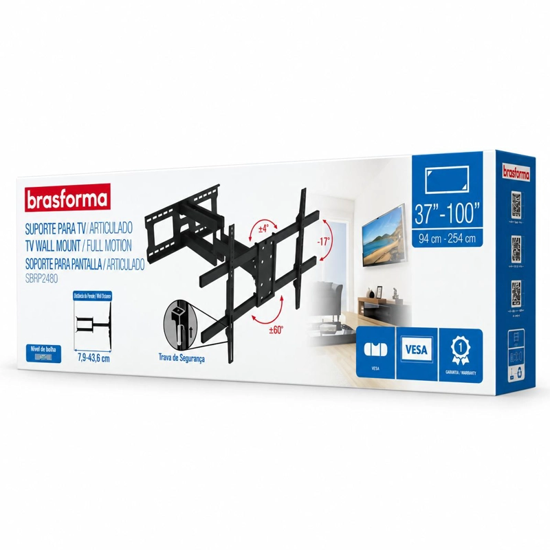 SOPORTE TV PHILCO PROFESIONAL BRAZO ACERO REFORZADO 70" MAX - 9