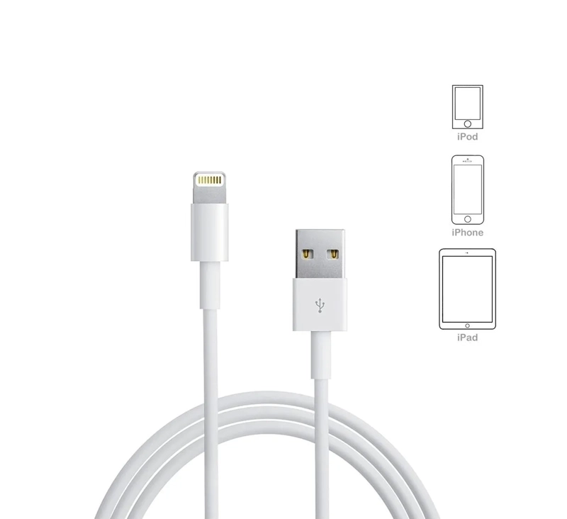 CABLE DE DATOS APPLE LIGHTNING A USB ORIGINAL 1 METRO - 7